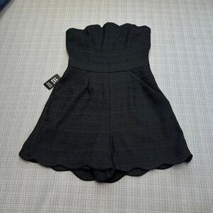 Express Black Strapless Jumpsuit